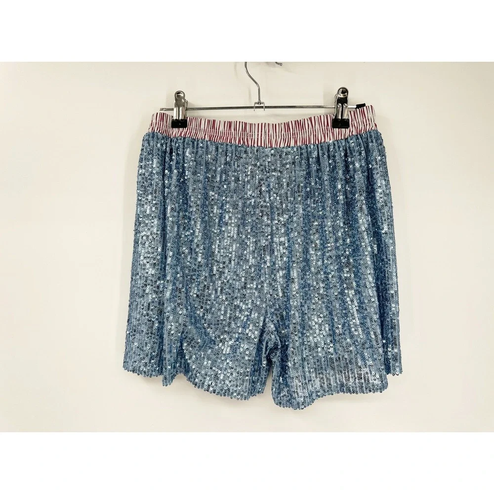 Hand Over Sequin Shorts Medium Blue Ex-Boyfriend Boxer Party
